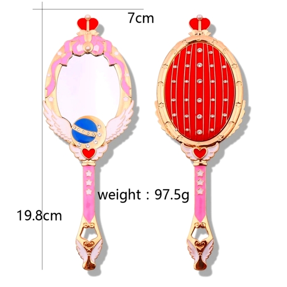 S.MoonMirror&BrushSet! Heavy!  (Mirror&Makeup-Brushes) RedOrBL. MirOpt.  Msg.Me - Picture 16 of 16